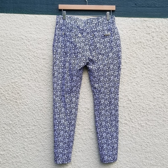 MICHAEL Michael Kors black and white floral stretchy pull on ankle pants medium - Picture 2 of 5